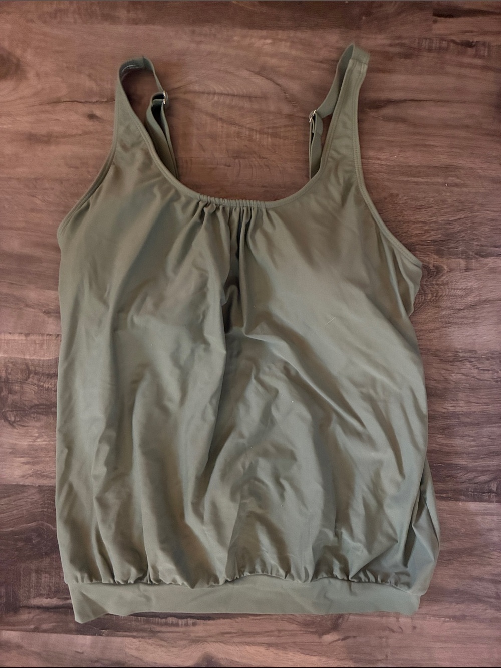 Women’s Olive Green Tankini Swimsuit  top